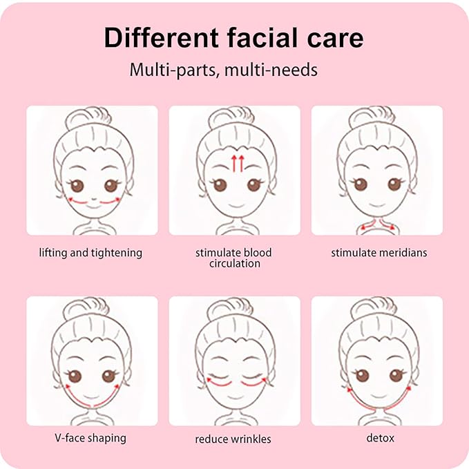 Jade Roller Gua Sha Facial Tools Set,Guasha Facial Massage Tool,Face Roller Skin Massager for Face,Neck and Eye Treatment Facial Roller (Green)