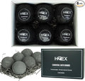 HZEX Charcoal Activated Bath Bombs for Men – Detox with Handmade Organic 6 Pack Bath Bomb Set, up to 3 Scents (Sandalwood, Bergamot, Ocean), Individually Wrapped (Sandalwood)