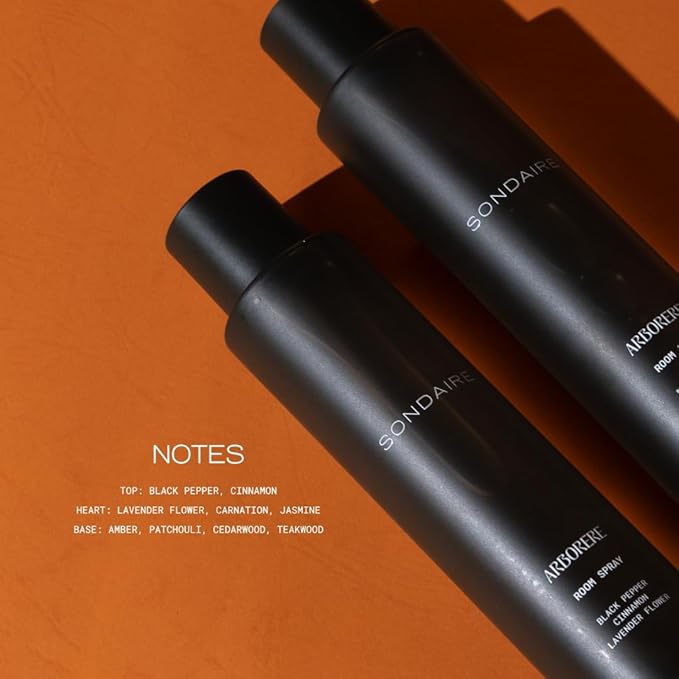 Arborere Room Spray | Luxury Natural Home & Linen Mist | Warm Spices, Amber & Cedarwood | Non-Toxic, Vegan, Odor Neutralizing | For Bedroom, Living Room, Bathroom | 3.4 oz / 100 mL