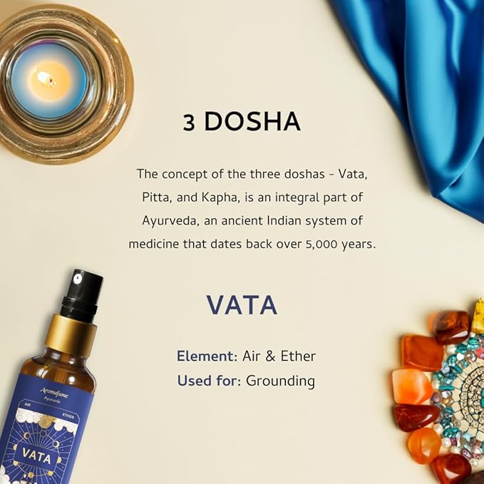 Orange & Vanilla Ayurveda Mist | Vata Balancing Room Spray | Air Freshener | Home Fragrance | Use for Aromatherapy, Relaxation, Sleep, Stress Relief | Reiki, Yoga, Meditation Mist |100ml | Aromafume