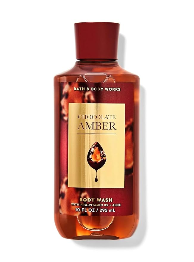 Bath and Body Works Body Wash Shower Gel Gift Set (8 Fl Oz (Pack of 1), Chocolate Amber)