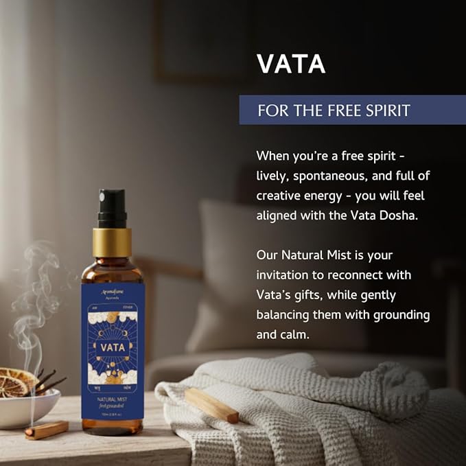 Orange & Vanilla Ayurveda Mist | Vata Balancing Room Spray | Air Freshener | Home Fragrance | Use for Aromatherapy, Relaxation, Sleep, Stress Relief | Reiki, Yoga, Meditation Mist |100ml | Aromafume