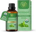 Peppermint Essential Oil | USDA Certified Organic Peppermint Oil | for Skin and Hair | Great Aroma for Diffuser and Aromatherapy | 30 ML