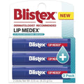 Blistex Lip Medex Stick, 0.15 oz Each, Advanced Hydration, Medicated Relief with Cooling, Soothes and Protects, Restores Healthy Moisture Balance to Lips, 3 Count, 1 Pack