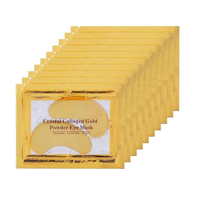 “24K Gold Eye Patches for Radiant, Youthful Eyes – Collagen & Hyaluronic Boost – Reduce Puffiness, Dark Circles & Wrinkles – 12 Pairs”