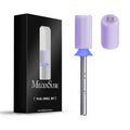 MelodySusie Ceramic Nail Drill Bits, 3/32'' Chamfer Flat Top Large Barrel Bits, Fast Remove Acrylic or Hard Gel, Nail Tool for Manicure Pedicure, Salon Home, Professional or Beginner, Purple, Medium