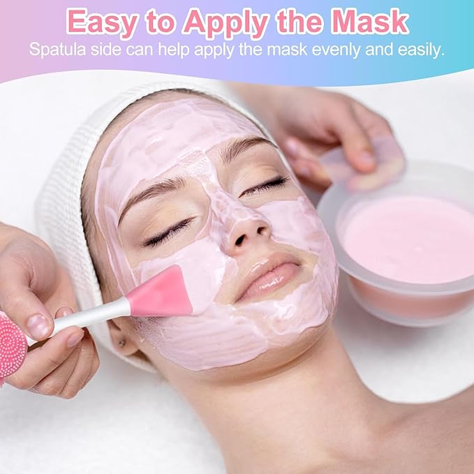 MUiiGOOD 2pcs Silicone Face Scrubber Round Pads Face Mask Brush Exfoliating Lip Cleansing Facial Cleansing/Wash Brush Exfoliator Blackhead Skin Care Tool Makeup Removes Dead & Dry Skin for Women Men