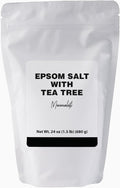 Minimalist Epsom Salt with Tea Tree Oil, Perfect for Scented Baths and Soaks, Packaged for Convenience in a Refillable Bag (24 Ounce)