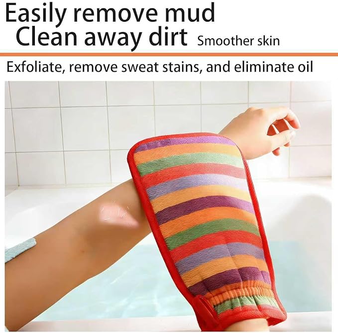 3Pcs Exfoliating Gloves, Exfoliating Glove for Bath Scrub, Dead Skin Remover, Body Scrub Gloves for Shower, Spa, Massage and Dead Skin Cell Remover Loofah