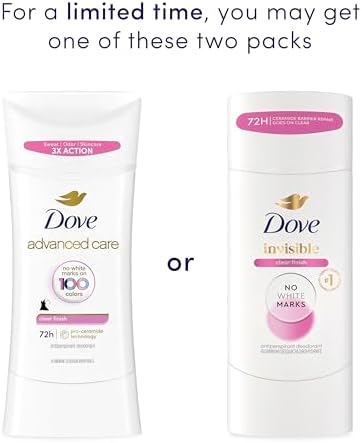 Dove Invisible Antiperspirant Stick Clear Finish No White Marks, 2.6 Ounce (Pack of 12) - Image 4