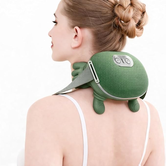 Neck and Shoulder Massager with Heat, Deep Tissue 4D Kneading Massage Pillow, Real Hand Simulation 5-Finger Massage, Hands-Free Strap, Pain Relief for Neck, Back & Shoulders