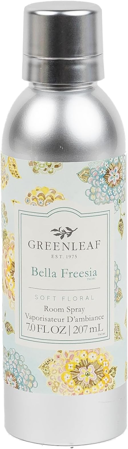 Greenleaf Gifts Bella Freesia Scented Room Air Freshener Spray | Non-Aerosol 7 oz Spray | Floral Scented Air Freshener for Home | Home Fragrance for Bedroom & Bathroom