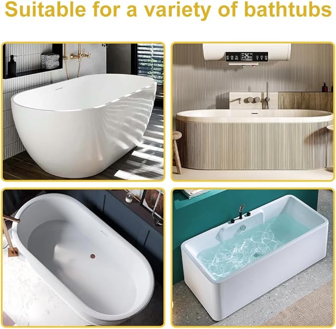 Bath Pillow,Ergonomic Bathtub Pillows for Tub Neck and Back Support,with 6 Powerful Suction Cups,Provide Shoulder and Back Relaxing,Bath Accessory,Fits All Types Bathtub(White)