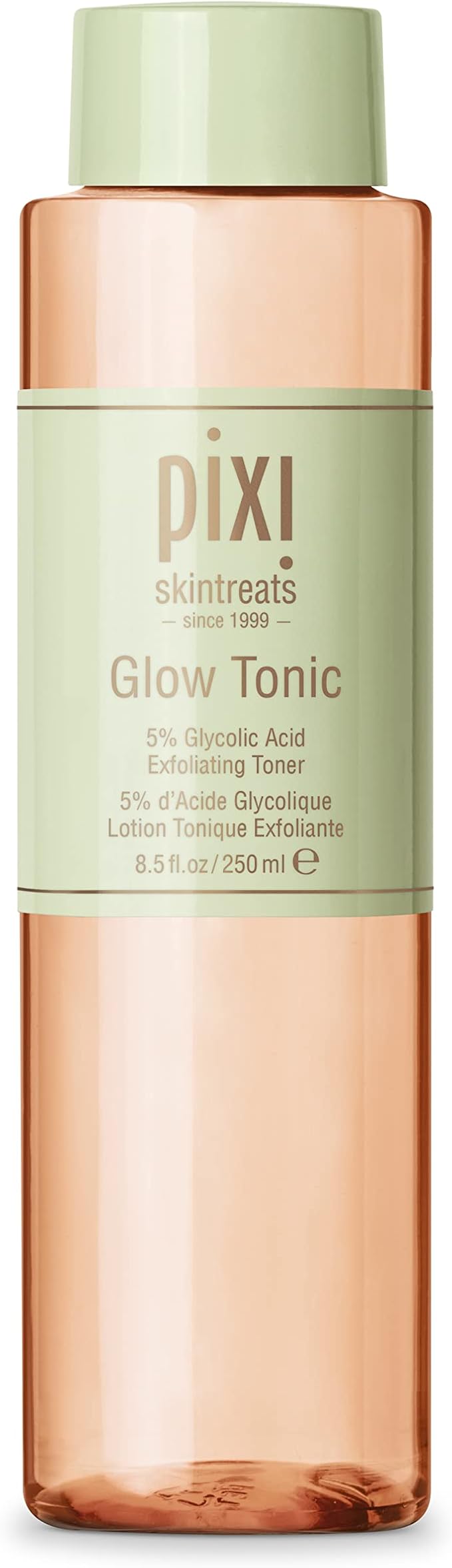 Pixi Glow Tonic Exfoliating Face Toner with 5% Glycolic Acid, Ginseng and Aloe Vera, Alcohol-Free Pore-Refining Toner for Radiant Skin, 8.5 fl oz / 250 ml