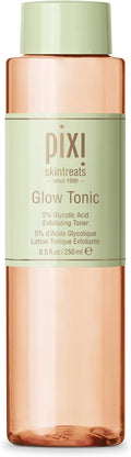 Pixi Glow Tonic Exfoliating Face Toner with 5% Glycolic Acid, Ginseng and Aloe Vera, Alcohol-Free Pore-Refining Toner for Radiant Skin, 8.5 fl oz / 250 ml