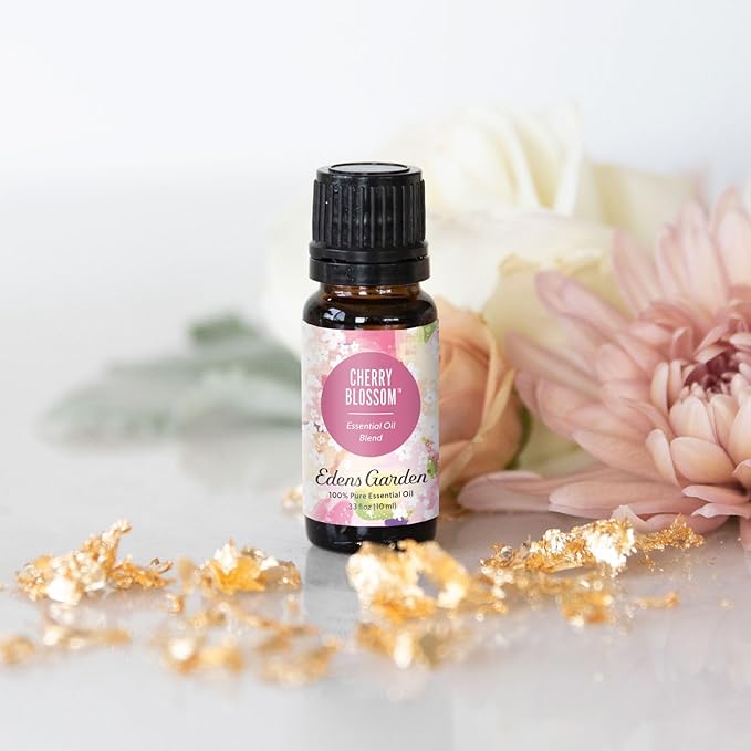 Edens Garden Cherry Blossom Essential Oil Blend – 100% Pure Premium Grade, Skin Safe, Synthetic-Free & Natural, Undiluted for Candle, Soap Making & Clean Diffuser Use 10 ml (.33 fl oz)