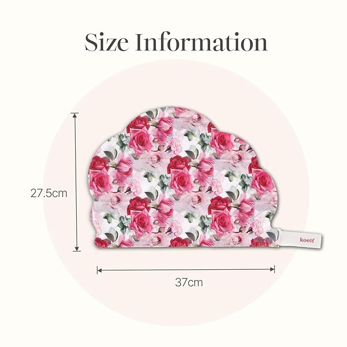Koelf Rose Petal Satin Hair Mask - Intensive Nourishing & Repairing Cap Mask for Silky, Moisturizing Hair, Strengthens Scalp, Rose Essence Treatment (5ea)