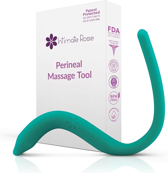 Perineal Massage Tool with 10 Vibration Modes: Designed for Labor and Delivery Essentials - Used During Pregnancy, Labor Prep, Third Trimester, and Postpartum - A Maternity Must Have By Intimate Rose