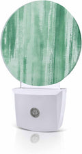 Night Lights Auto Sensor Green Abstract Graffiti Night Light Art Painting Round Lamp Plug-in LED Nightlights Dusk to Dawn for Living Room Bedroom Bathroom Hallway Wall Decor