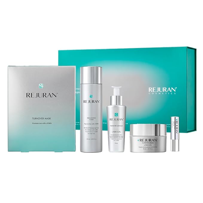 REJURAN® Total Aesthetic Set c-PDRN® - Salmon DNA Rejuvenating Daily Skincare Kit for Anti-Aging, Firming & Deep Hydration. Gift Set for Radiant, Youthful Glass Skin. Korean Skincare.
