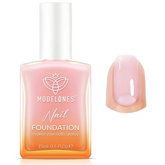 modelones Nail Strengthener Jelly Pink Purple Nail Polish Nail Repair for Damaged Nails Hardener Extra Strong and Growth Natural Concealer Foundation Nail Care Gifts for Women