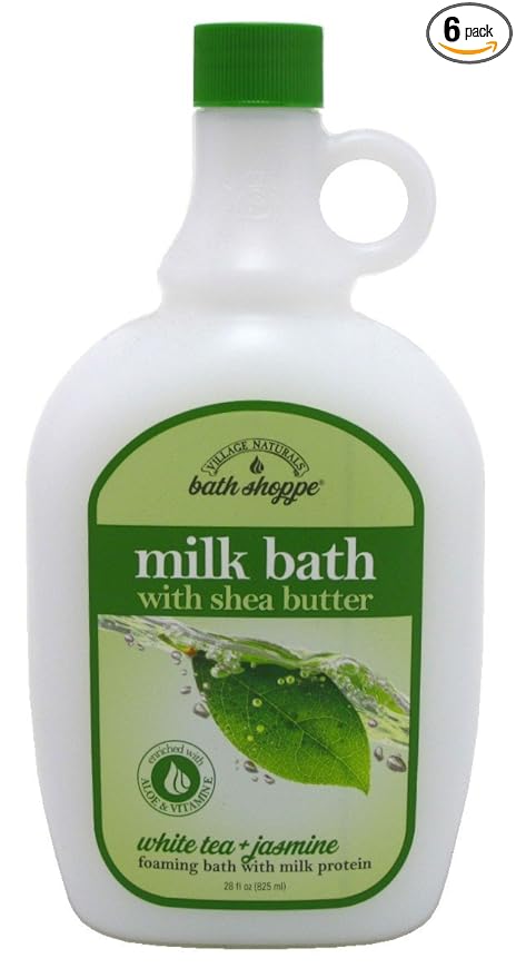 Village Naturals Bath Milk Bath Ultra-Moist White Tea & Jasmine 28 Ounce (828ml) (6 Pack)