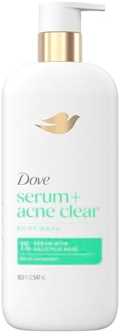 Dove Serum + Acne Clear Body Wash with 1% Salicylic Acid, 18.5 oz by Dove