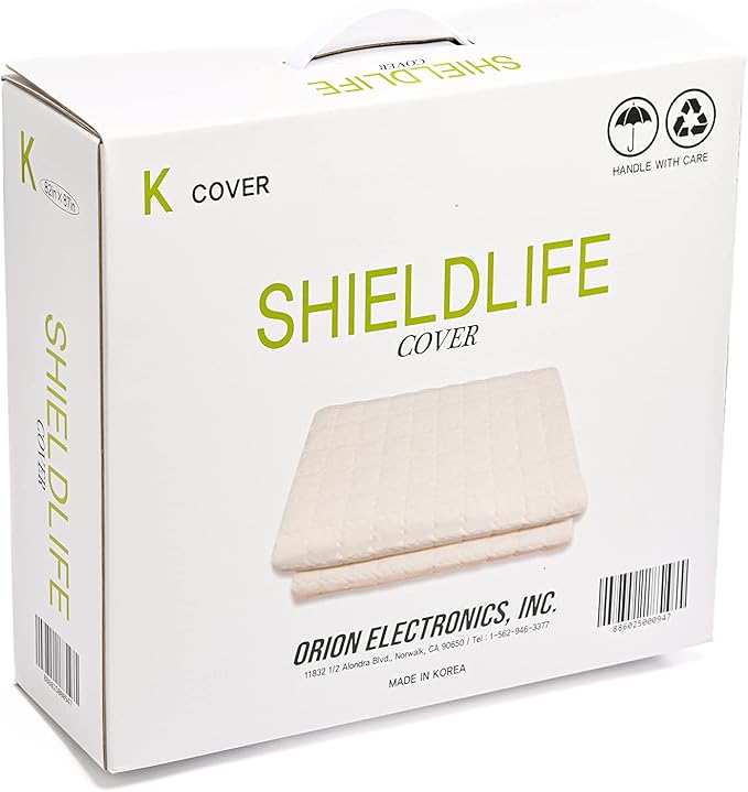 100% Cotton King Mattress Pad/Blanket, Also can be Used as Cover by ShieldLife, Cotton Blend Protection Mat for King Size Bed, Compatible with TheraMat Heated Mattress Pads, Made in Korea