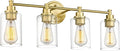 FEMILA Vanity Lights for Bathroom, Modern 4-Light Gold Bathroom Light Fixture, Wall Vanity Lamp with Champagne Gold Finish, 4FYC56B-4W BG