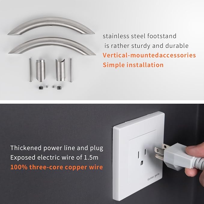 Freestanding Towel Warmer 10 Bars Plug-in Option 3 Working Modes Brushed Stainless Steel 24" W 34" H