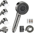 Filtered Shower Head with Handheld, High Pressure 3 Spray Showerhead with Filters & Upgraded Anti-clog Nozzles for Hard Water -Remove Chlorine, Reduce Dry Itchy Skin -ON/OFF Switch for Pet Bath