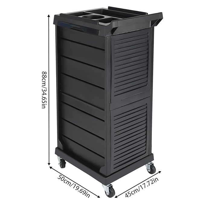 Beauty Rolling Trolley Cart Equipment Mobile Salon Spa Service Cart with 6 Drawers Lockable Hair Storage Cabinet Barber Organizer Station Hairstylist Trolley for Beauty Tattoo Hairdressing