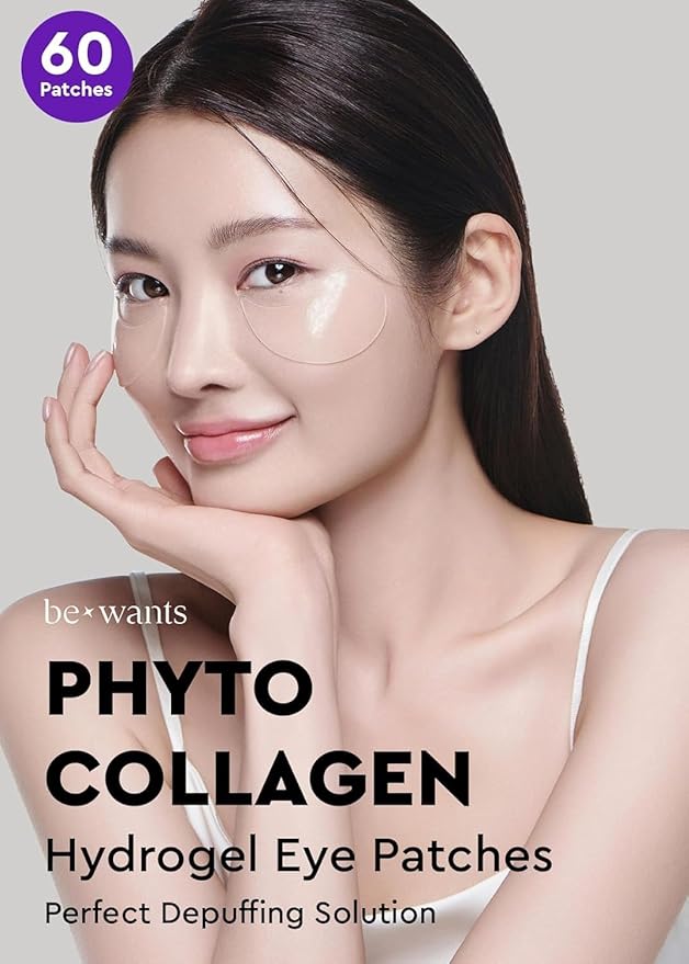 bewants Under Eye Patches for Puffy Eyes, Korean Under Eye Mask with Vegan Collagen and 71.9% Bamboo Water, Patches for Dark Circles and Cooling, 60 pieces | Mothers Day Gift