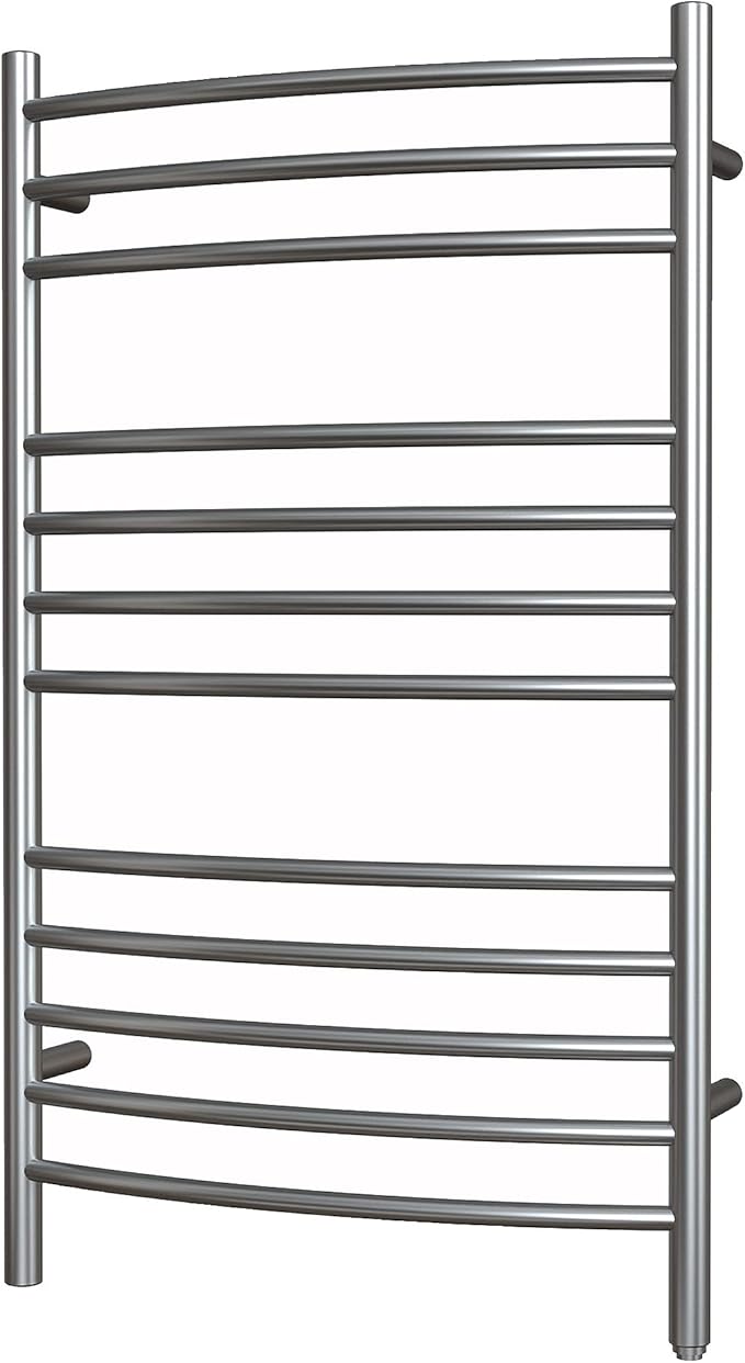 HEATGENE Towel Warmer Gun Grey, Electric Hot Towel Rails, Wall-Mounted Large 12 Bars Warming Towel Racks, Plug-in/Hardwired Heated Towel Rails