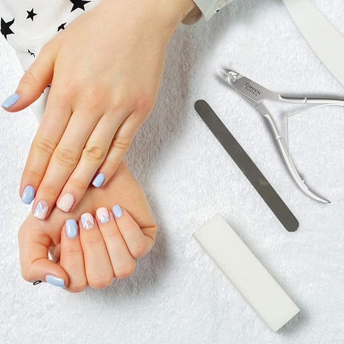 Professional Cuticle Trimmer Nail Cuticle Cutter Stainless Steel Cuticle Nippers with Sharp Blades of Cuticle Remover Clippers Manicure Tools Double Spring - Pedicure Nail Tools (Silver - 4 Pack)