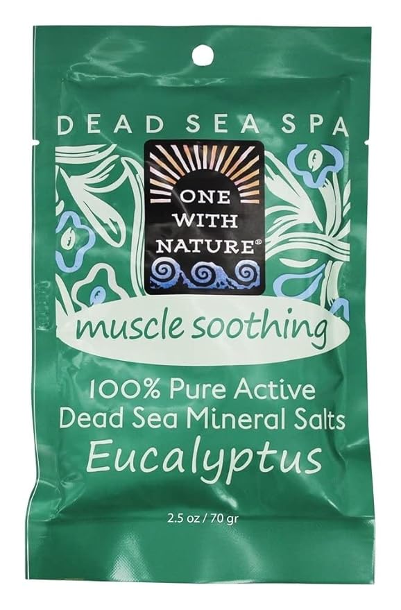 One With Nature Bath Salt Green Eucalyptus, 2.5 Ounce (Pack of 3)