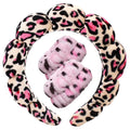 Tetizo Spa Headbands for Washing Face Wristband Set Sponge Makeup Skincare Headband Wrist Towels Bubble Soft Terry Towel Cloth Hairband for Women Puffy Headwear Non Slip Thick Thin Hair Headwear