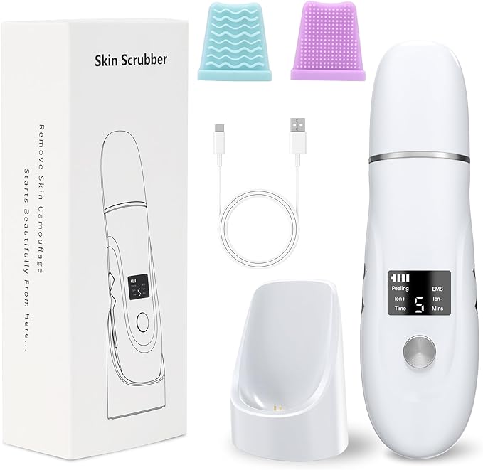 Face Spatula Blackhead Remover - 4 Modes Deep Cleansing Pore Extractor, Fast Charging Skin Scrubber for Women Facial Skincare Gift
