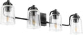 Solfart 4 Lights Matt Black Bathroom Vanity Lights Over Mirror