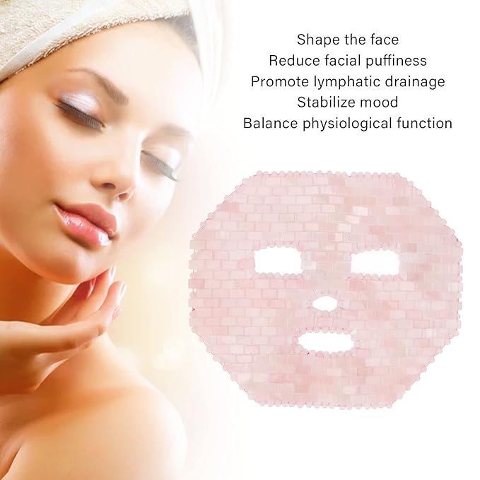 Jade Face Roller & Eye Massager - Rose Quartz Facial Tool for Skin Rejuvenation, Reduce Dark Circles & Puffiness, Lymphatic Drainage Massage for Glowing Skin, Anti-Aging Beauty Roller Stone Skincare