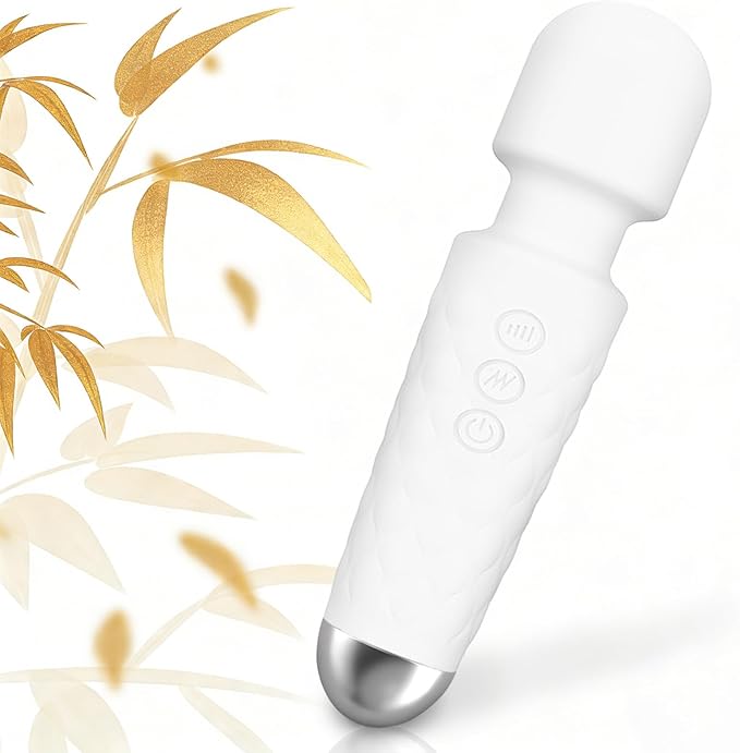 GWWJGSN Portable Massager - Handheld Cordless for Back & Neck for Travel, Home, Gym, Rechargeable（White）
