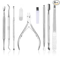 Professional Cuticle Nippers Kit, Cuticle Trimmer with Cuticle Pusher & Other Durable Nail Care Manicure Kit for Women, Premium Stainless Steel & Ergonomic Design, Travel & Gift