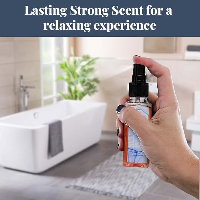 Folkulture Luxury Room Spray Odor Eliminator - Set of 3 (5.1 Fl Oz) | Non Toxic,Long Lasting Fresh Scent Lavender, Vanilla Room Spray Or Deodorizer For Relaxation, Bath, Home, Guest-Room Essentials