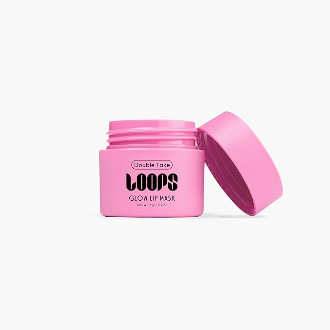 LOOPS Double Take Ultra Hydrating Korean Mini Lip Mask - Soften, Sooth, and Replenish Hydration Beyond the Surface - Lip Balm - Refines, Calms, and Energizes Lips for a Fuller Look - Mini Lip Balm