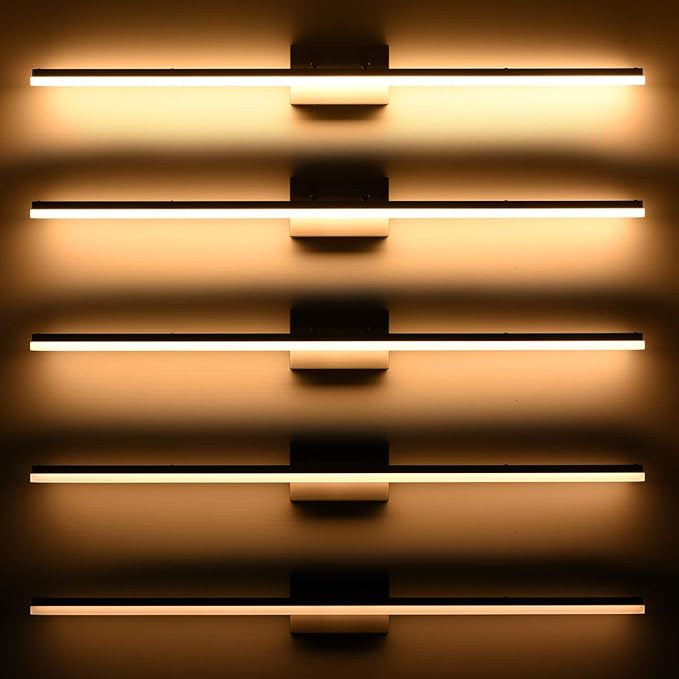 mirrea 48in Modern LED Vanity Light for Bathroom Lighting Dimmable 46w Brushed Nickel (Warm White 3000K)