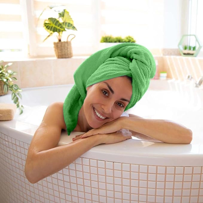 KAHAF COLLECTION 6 Pack Bath Towels Set (27 x 54 Inches) 100% Ring Spun Cotton, Lightweight, Quick Dry, Highly Absorbent Towels (Light Green, (27x54) Inches)