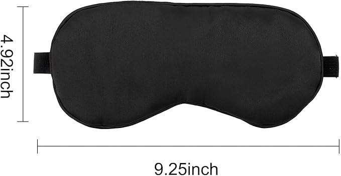 2 PCS Black Satin Sleep Masks, Adjustable Silk Eye Mask for Sleeping, Eye Sleep Shade Cover, Blind Folds Soft Breathable Blindfold for Play Party Games Airplane Travel Essentials Cover Gifts