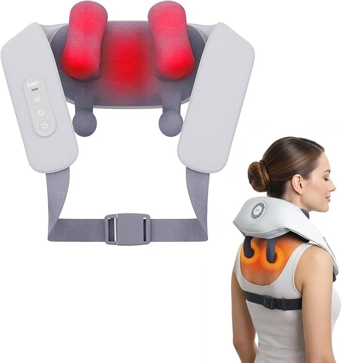 Shiatsu Neck and Back Massagers with Heat, 150 Mins Use, 4 Modes & Adjustable Massage Head, Mother’s Day Gift for Mom, Electric 3D Deep Tissue Kneading for Shoulder, Leg, Muscle Soreness, Pain Relief