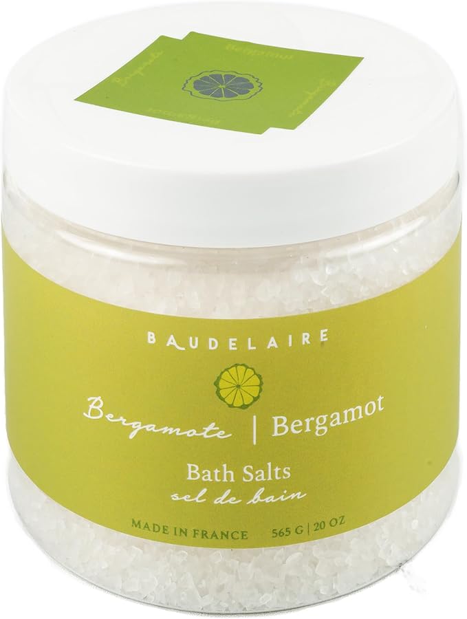 Provence Sante Relaxing Bath Salt - Luxury and Soothing Soak - Light Citrus Bergamot Scent - Made in France - 20 Oz