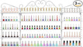 Nail Polish Rack Wall Mounted, 3Pcs 5-Tier Nail Polish Organizer, Metal Nail Polish Storage Holder, Multifunctional Organizer for Essential Oil Perfume at Home Salon Spa(White)
